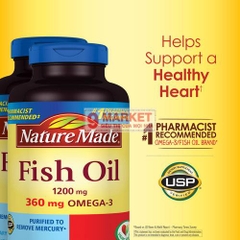 Omega 3 Nature Made Fish Oil 1200mg - 200V