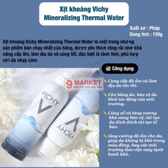 Xịt khoáng dưỡng da Vichy Mineralizing Thermal Water - Pháp