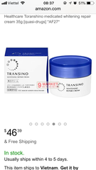Kem đêm Transino Whitening Repair Cream