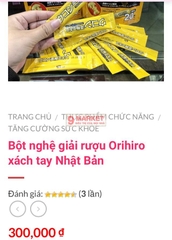 Bột nghệ giải rượu Orihiro Nhật bản