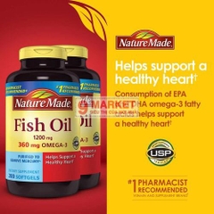 Omega 3 Nature Made Fish Oil 1200mg - 200V