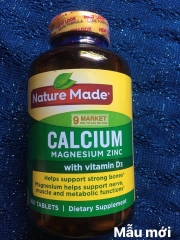 Viên uống Nature Made Calcium Magnesium Zinc With Vitamin D3