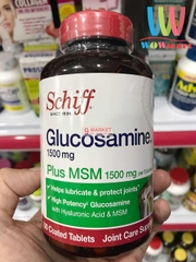 Viên uống bổ khớp Schiff Glucosamine 1500mg plus MSM - Hàng Mỹ