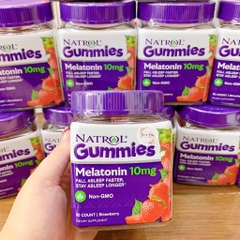 KẸO DẺO CHỐNG MẤT NGỦ NATROL NONGMO VỊ DÂU