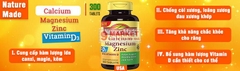 Viên uống Nature Made Calcium Magnesium Zinc With Vitamin D3
