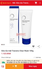 Sữa rửa mặt Transino Clear Wash
