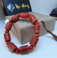 Vòng Tay San Hô Đỏ Tự Nhiên Đốt Trúc 12mm