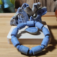 Vòng San Hô Xanh Tự Nhiên Đốt Trúc 12mm Để Mộc 100%