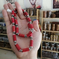 Dây Chuyền San Hô Đỏ Tự Nhiên 8li Việt Nam Bọc Innox