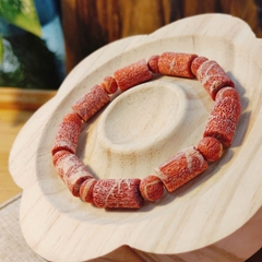 Vòng Tay San Hô Đỏ Tự Nhiên Đốt Trúc 8mm Để Mộc 100%