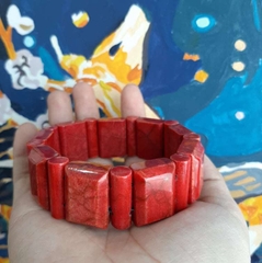 Vòng San Hô Đỏ Tự Nhiên Bản Vuông 18li Việt Nam Vip