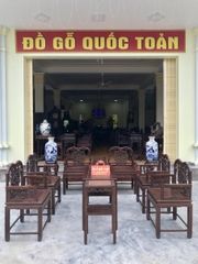 bộ vách tàu gỗ gụ hàng tái 9 món