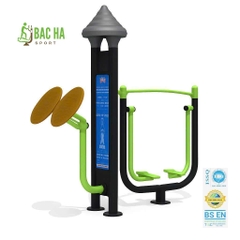 Máy tập tay vai kết hợp đi bộ trên không 2 trụ