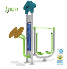 Máy tập tay vai kết hợp đi bộ trên không 2 trụ