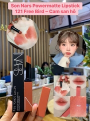 Son Thỏi Lì Cao Cấp Na.rs Power Matte Lipstick Rouge À Lèvres Ultra Mat 121 Free Bird (Cam san hô)