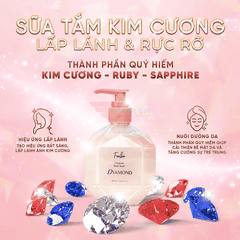 Sữa tắm Kim Cương Dưỡng Ẩm Làm Sáng Da Foellie Gorgeous Body Wash DIAMOND 285ml