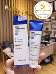 Kem Dưỡng ẩm, Làm Dịu Da Wellage Real HYALURONIC 100 Cream 50ml (XANH DƯƠNG)