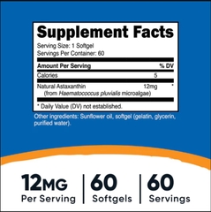 Nutricost Astaxanthin 12mg (60 Viên)