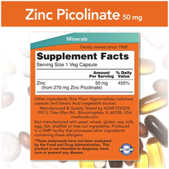 Now Zinc Picolinate 50mg (120 Viên)