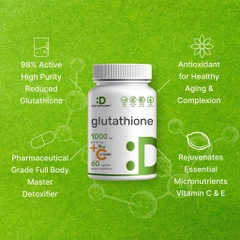 Deal Supplement Glutathione Reduced 1000mg + Vitamin C (60 Viên)