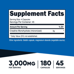 Nutricost Creatine 3000mg (180 Viên)