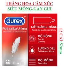 Bao cao su siêu mỏng Durex fethelite ultima ultra thin for even greater sensitivity hộp 12S