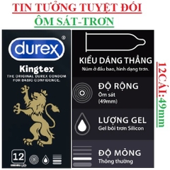 Bao cao su Durex kingtex ôm sát-trơn hộp12s