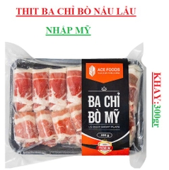 Ba chỉ bò lẩu nhập Mỹ ST Helens ACE FOODS khay 300gr