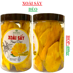 Xoài sấy dẻo Minh Hưng hộp trụ 400gr
