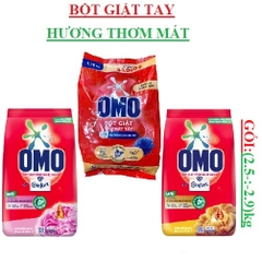 Bột giặt tay OMO túi(2.5-:-2.9)kg