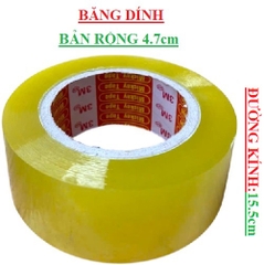 Băng dính trong suốt bản rộng 4.7cm đường kính 15.5cm (4kg/6cuộn)