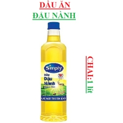 Dầu ăn đậu nành nguyên chất Simply chai 1000ml