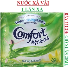 Nước xả vải đậm đặc 1 lần xả comfort dây 10;11 gói 20ml hương ban mai, hương gió xuân