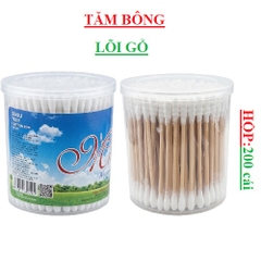 Bông tăm (bông ngoáy tai) lõi gỗ 200U TB221 Misu hộp 200 cái