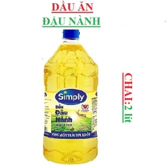 Dầu ăn đậu nành nguyên chất Simply can 2 lít