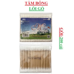 Bông tăm (bông ngoáy tai) lõi gỗ 200U TB212 Misu gói 200 cái