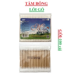 Bông tăm (bông ngoáy tai) lõi gỗ 100U TB211 Misu gói 100 cái