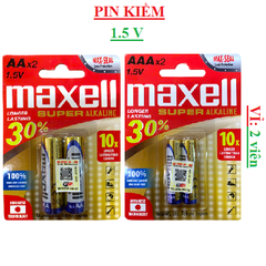 Pin kiểm maxell vỉ 2 viên 1.5 V