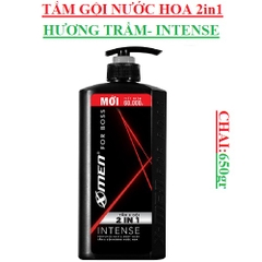 Tắm gội hương nước hoa 2in1 Xmen For Boss intense chai(640-:-700)gr