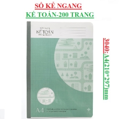 Sổ kế toán kẻ ngang A4 (210*297)mm Hải tiến