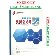 Sổ kế toán  4 ô ly vuông (2.5*2.5)mm 200  trang A4 (210*297) mm Hải tiến