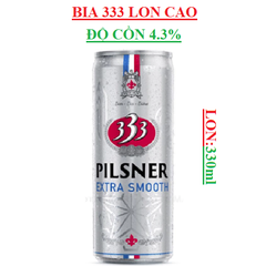 Bia 333 Pilsner Extra Smooth 4.3% ABV Lon 330ml