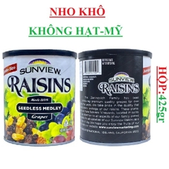 Nho khô Mỹ  không hạt sunview Raisins