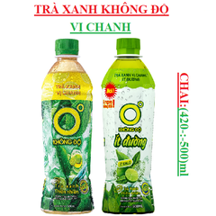 Nước giải khát trà xanh không độ chai (420-:-500)ml