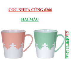 Cốc nhựa cứng 2 mầu có quai việt nhật (6266)