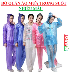 Áo mưa bộ trong suốt