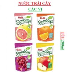 Nước trái cây sundays oishi túi