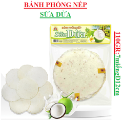 Bánh phồng nếp sữa dừa Tân Việt gói 110gr