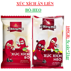 Xúc xích ăn liền 3 bông mai Vissan gói 105gr