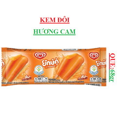 Kem đôi yakoo orange hương cam wall's que 68gr